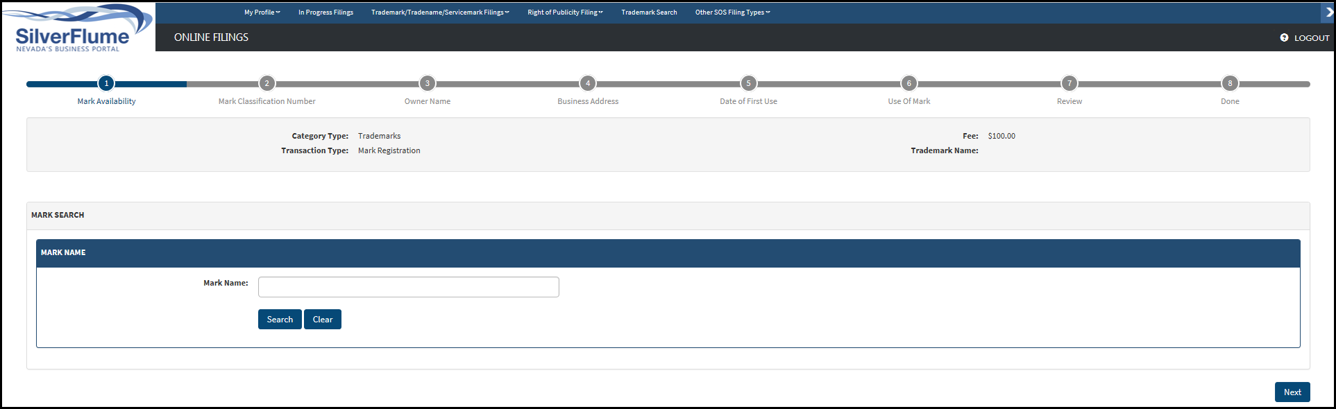 trademark registration website